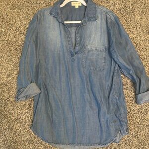 Anthropologie Cloth & Stone Tencel Chambray Tunic